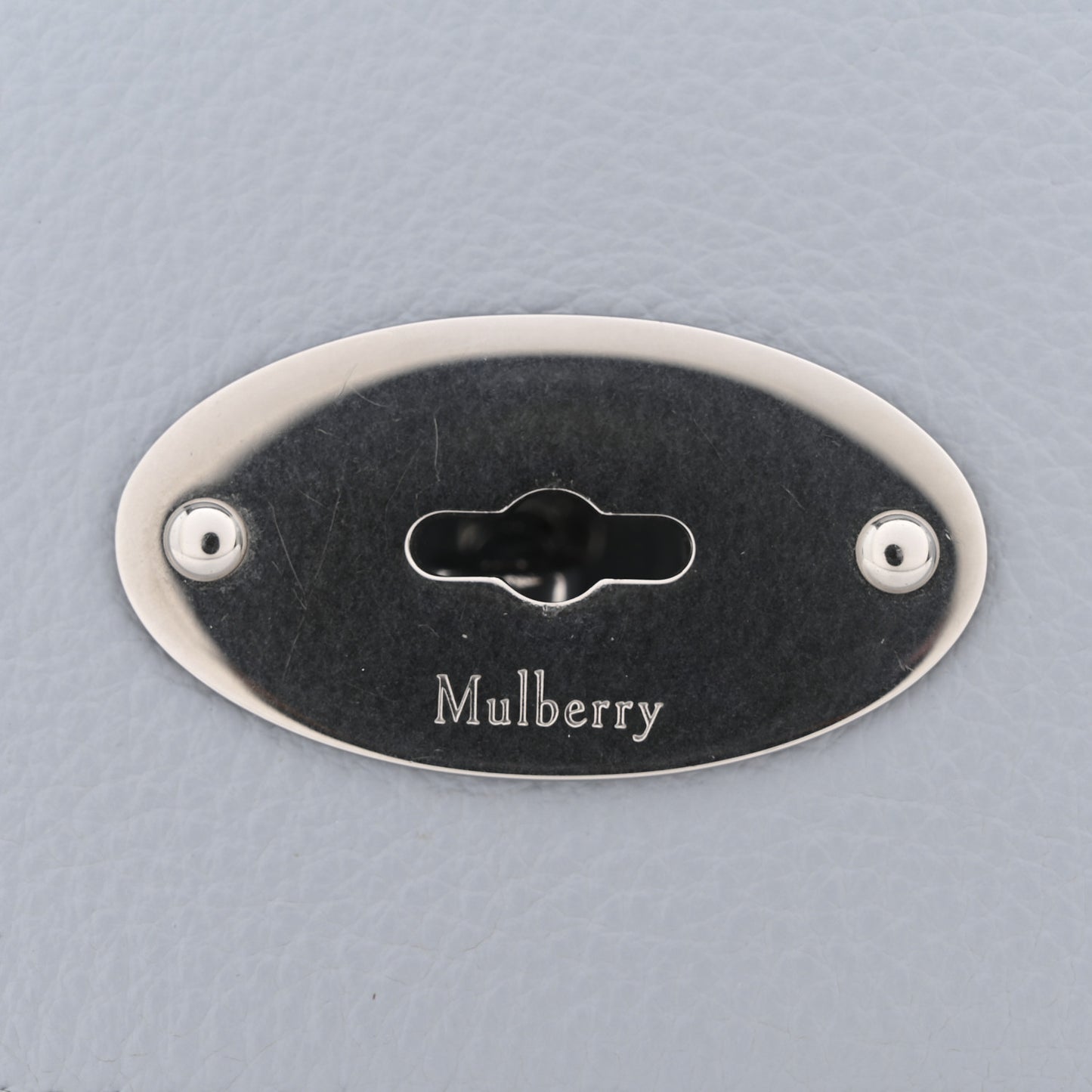 Natural Grained Calfskin Small Darley Satchel Poplin Blue