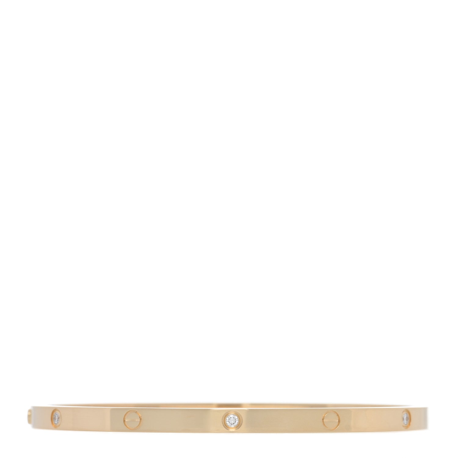 Cartier 18K Yellow Gold 6 Diamond Small LOVE Bracelet 17 2 of 8