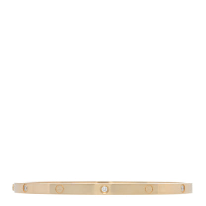 Cartier 18K Yellow Gold 6 Diamond Small LOVE Bracelet 17 2 of 8