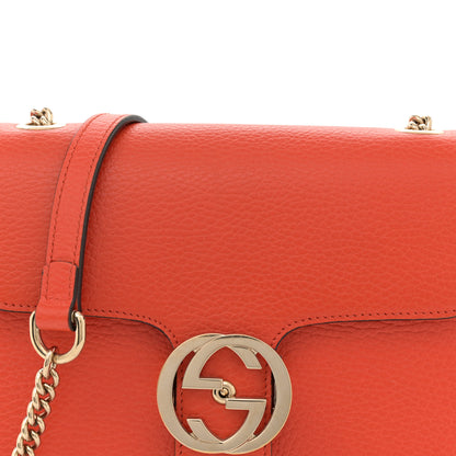 Gucci Dollar Calfskin Small Interlocking G Shoulder Bag Sun Orange 8 of 13