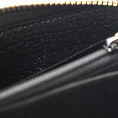 Gucci Dollar Calfskin GG Supreme Monogram GG Marmont Zip Around Wallet Black Beige Ebony 7 of 7
