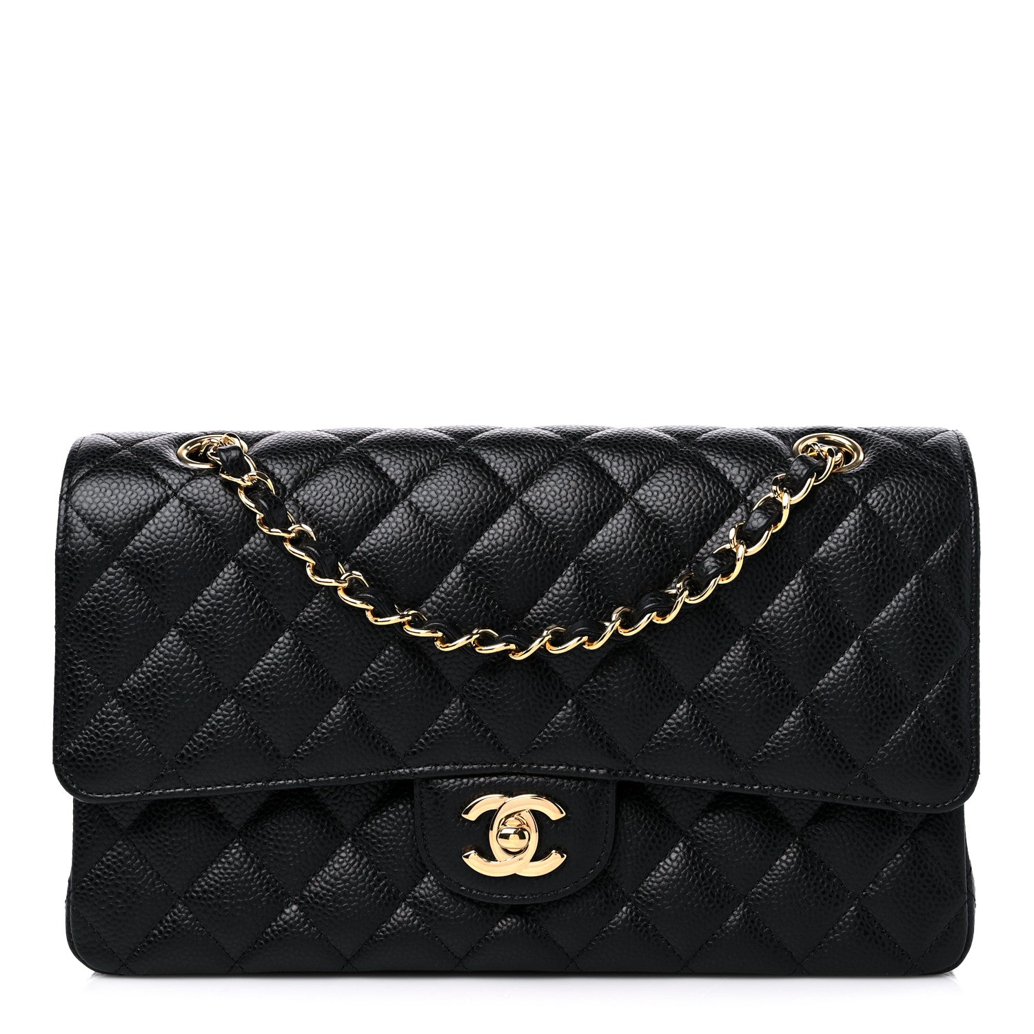 Chanel Caviar Quilted Medium Double Flap Black 1 of 10