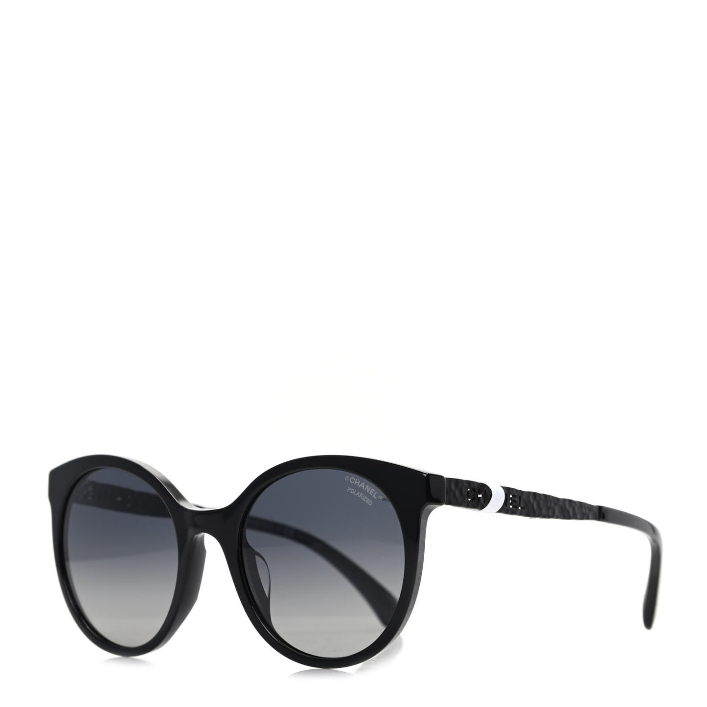 Acetate Metal Polarized Pantos Sunglasses 5440-A Black