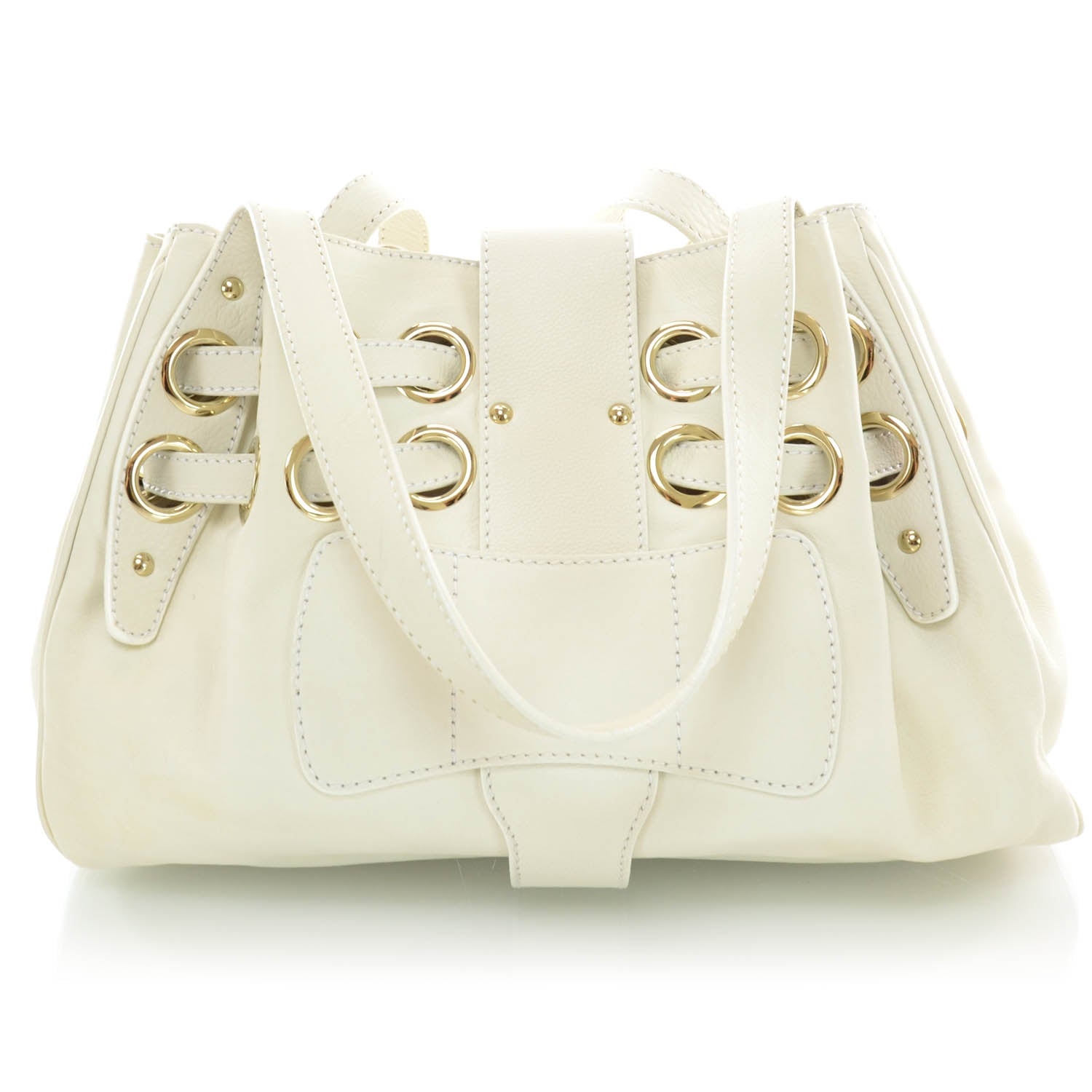 Jimmy Choo Leather Riki Tote Ivory 3 of 7