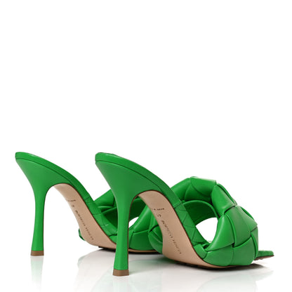 Bottega Veneta Nappa Maxi Intrecciato Lido 90mm Mule Sandals 41 Grass 4 of 10