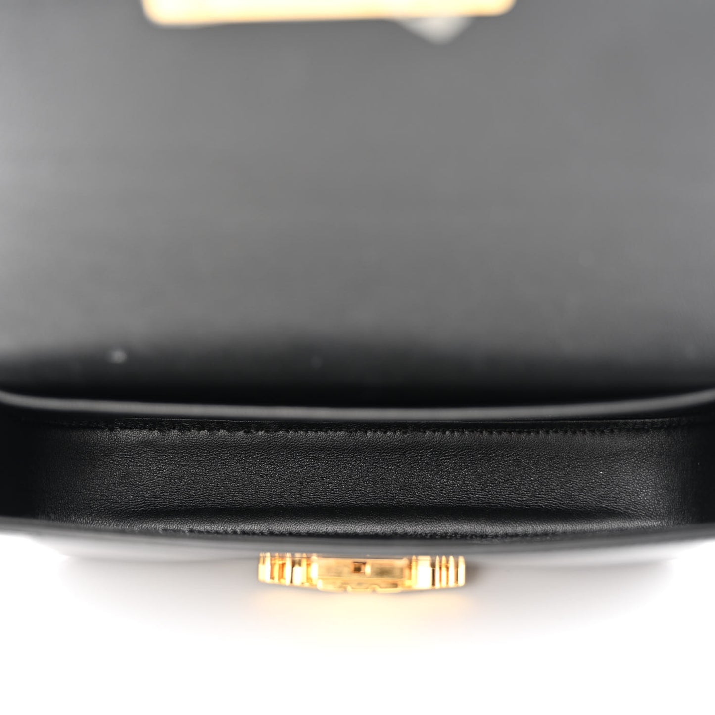 Shiny Calfskin Triomphe Shoulder Bag Black