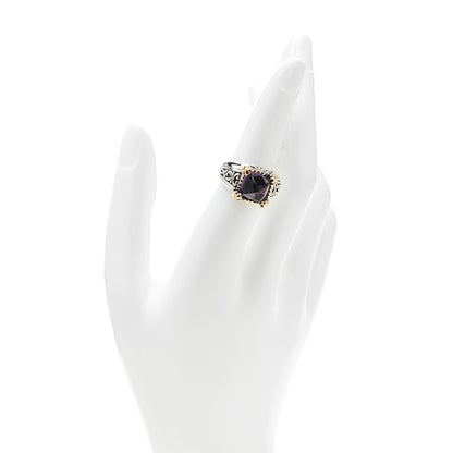 John Hardy Sterling Silver 18K Yellow Gold Amethyst Sugarloaf Ring 53 6.25 2 of 7