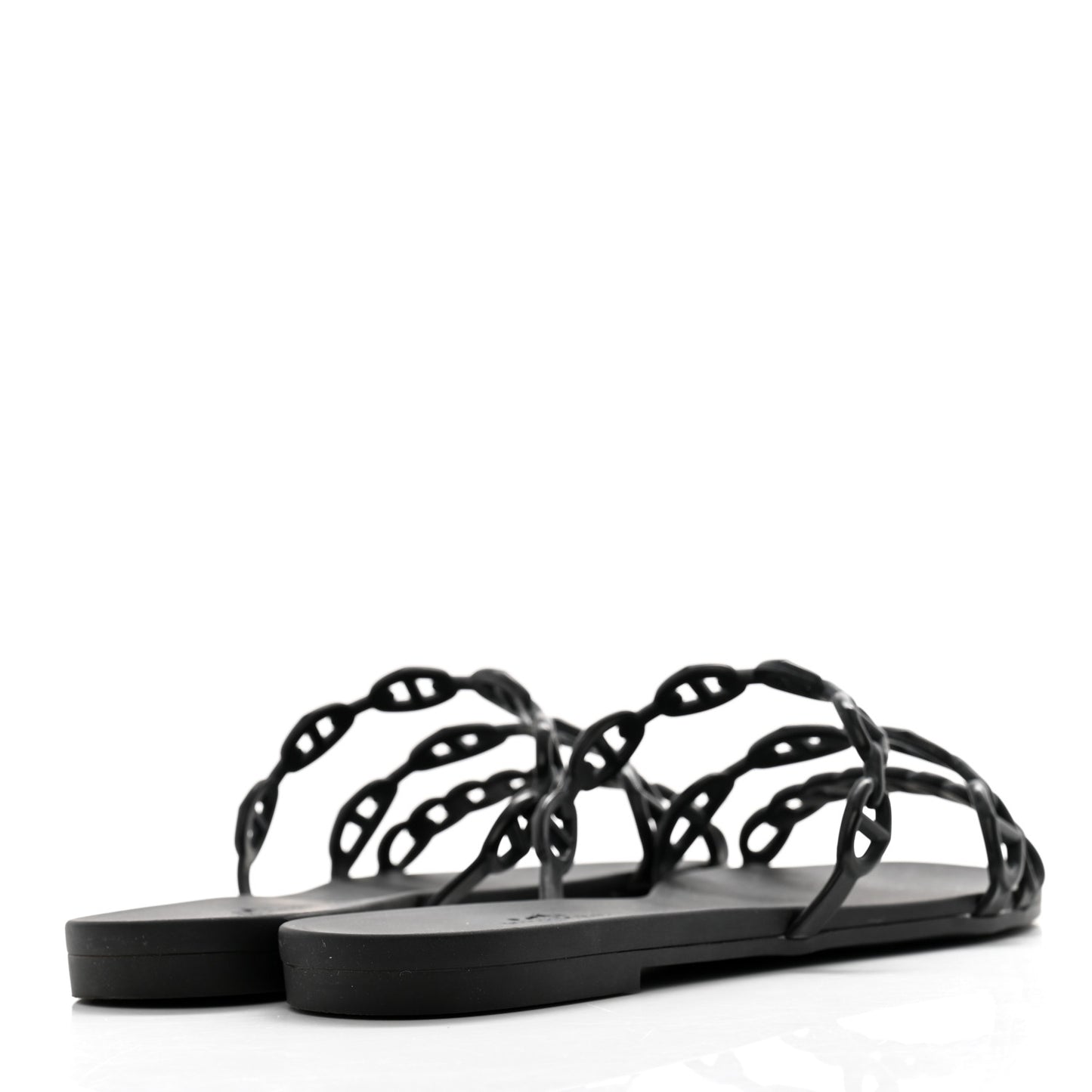 Rubber Chaine d'Ancre Rivage Sandals 37 Black