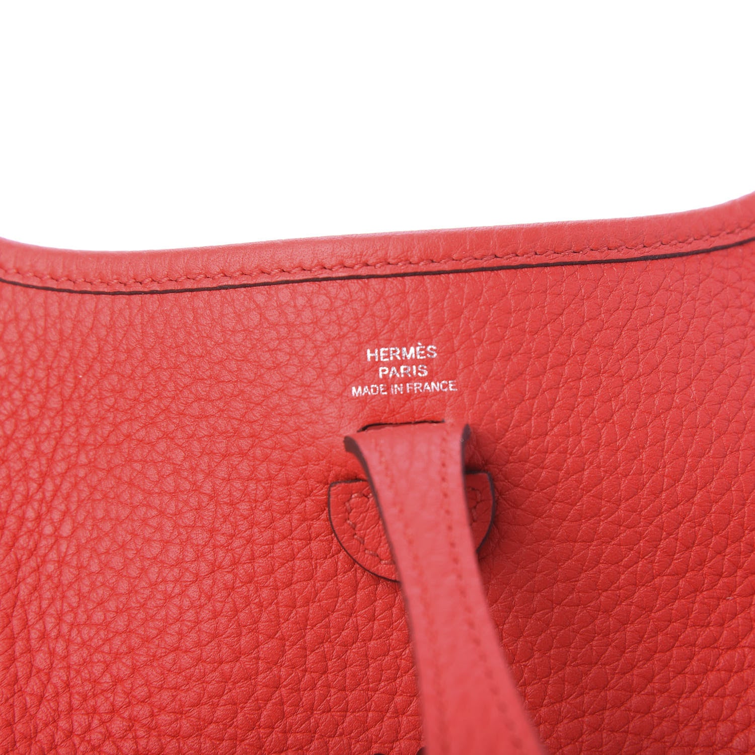 Hermes Taurillon Clemence Evelyne TPM Rouge De Coeur 9 of 11