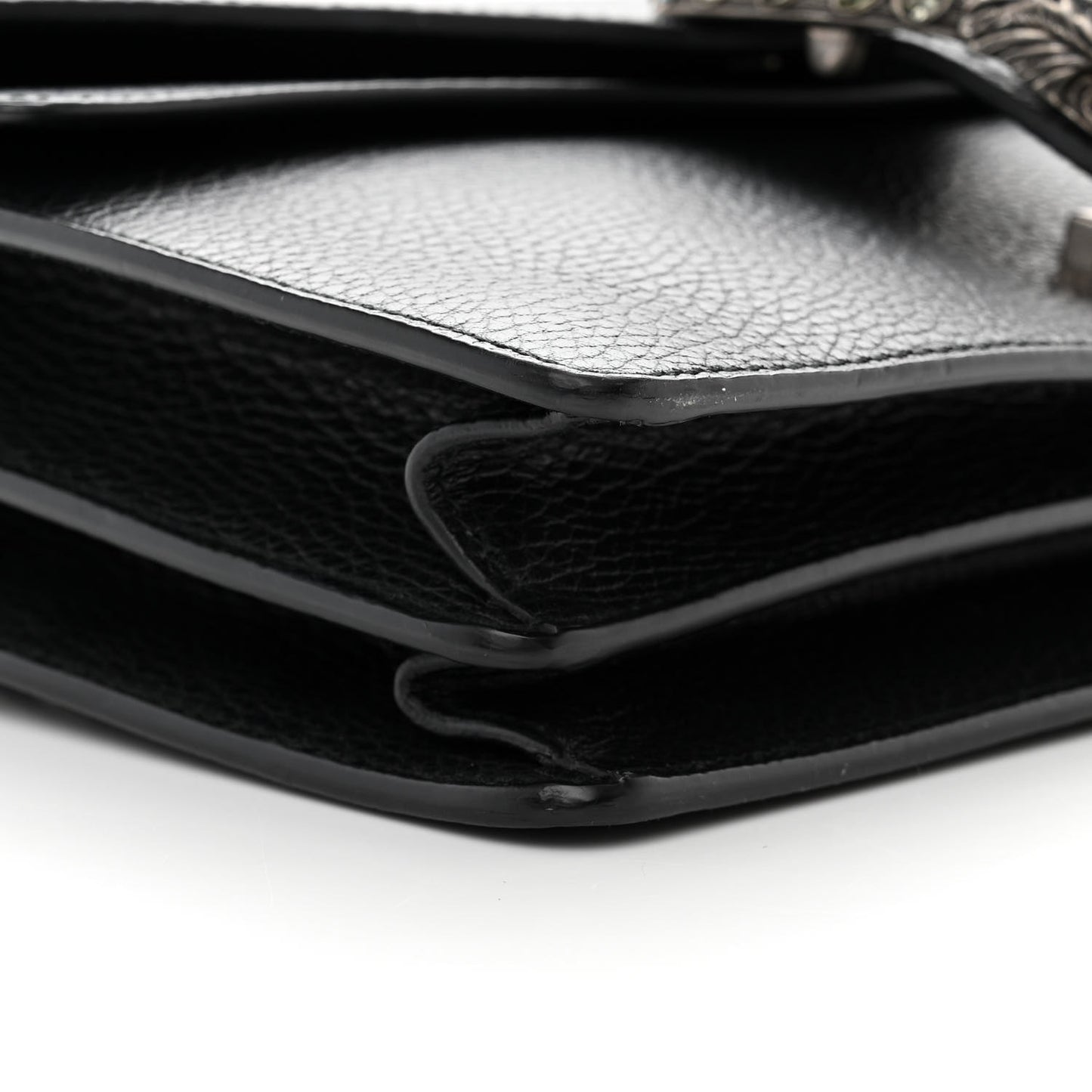Pebbled Calfskin Small Dionysus Shoulder Bag Black