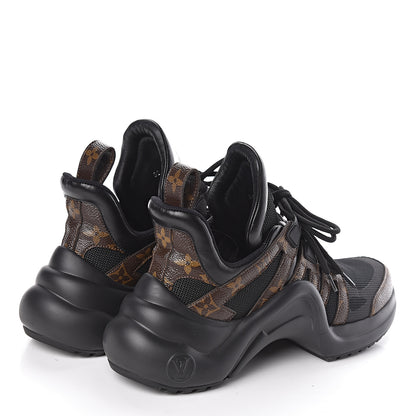 Louis Vuitton Calfskin Patent Monogram LV Archlight Sneakers 38 Black 4 of 9