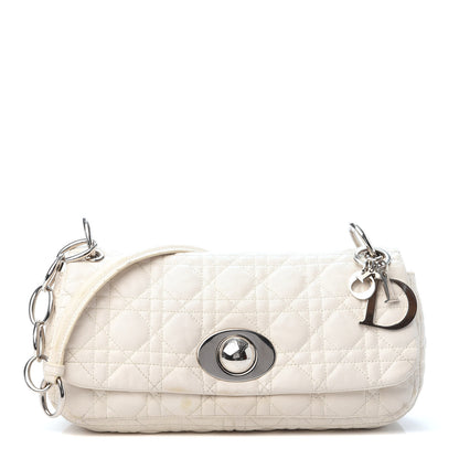 Christian Dior Lambskin Cannage Small Rendezvous Flap White 1 of 11