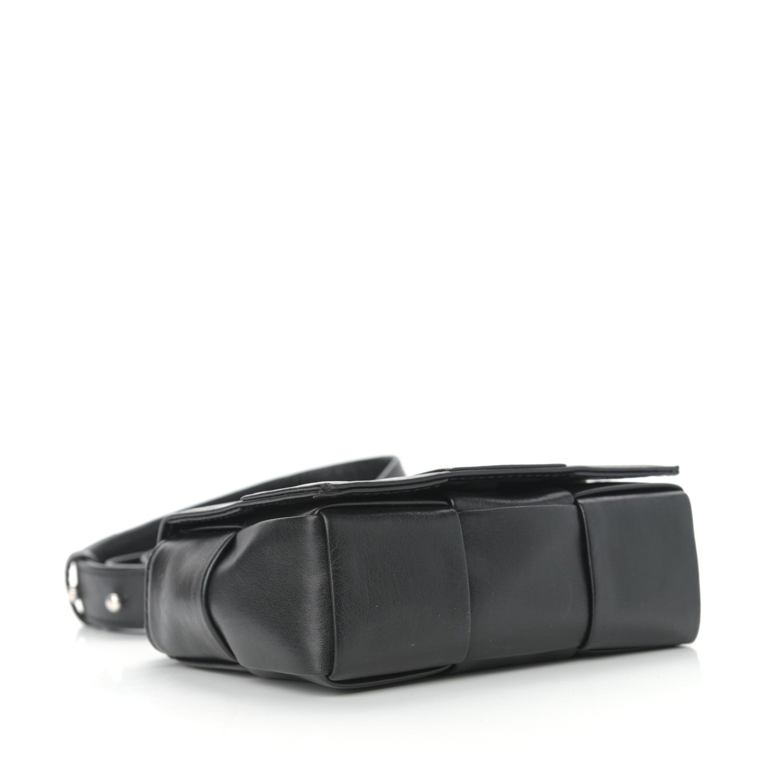 Bottega Veneta Paper Calfskin Intrecciato Cassette Black 4 of 8