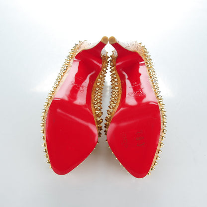 Christian Louboutin Cork Alti Spikes 160 Pumps 39 Natural Gold 5 of 8