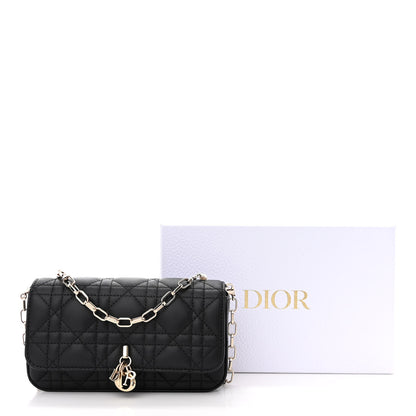 Christian Dior Lambskin Cannage Dior Talk Phone Pouch Black 12 of 12
