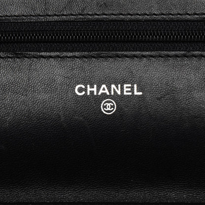 Chanel Lambskin Quilted Wallet On Chain WOC Black 7 of 8