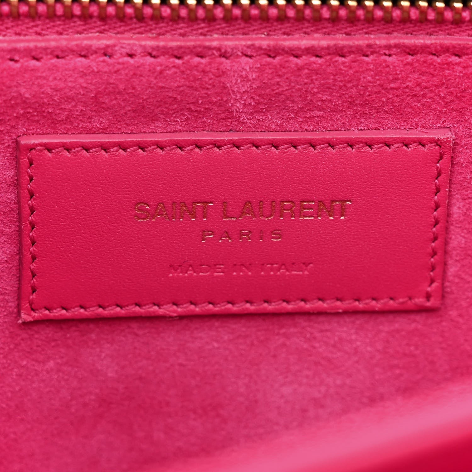 Saint Laurent Smooth Calfskin Medium Classic Monogram Universite Bag Fuchsia 6 of 17