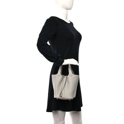 Hermes Taurillon Clemence Picotin Lock 18 PM Gris Perle 2 of 12