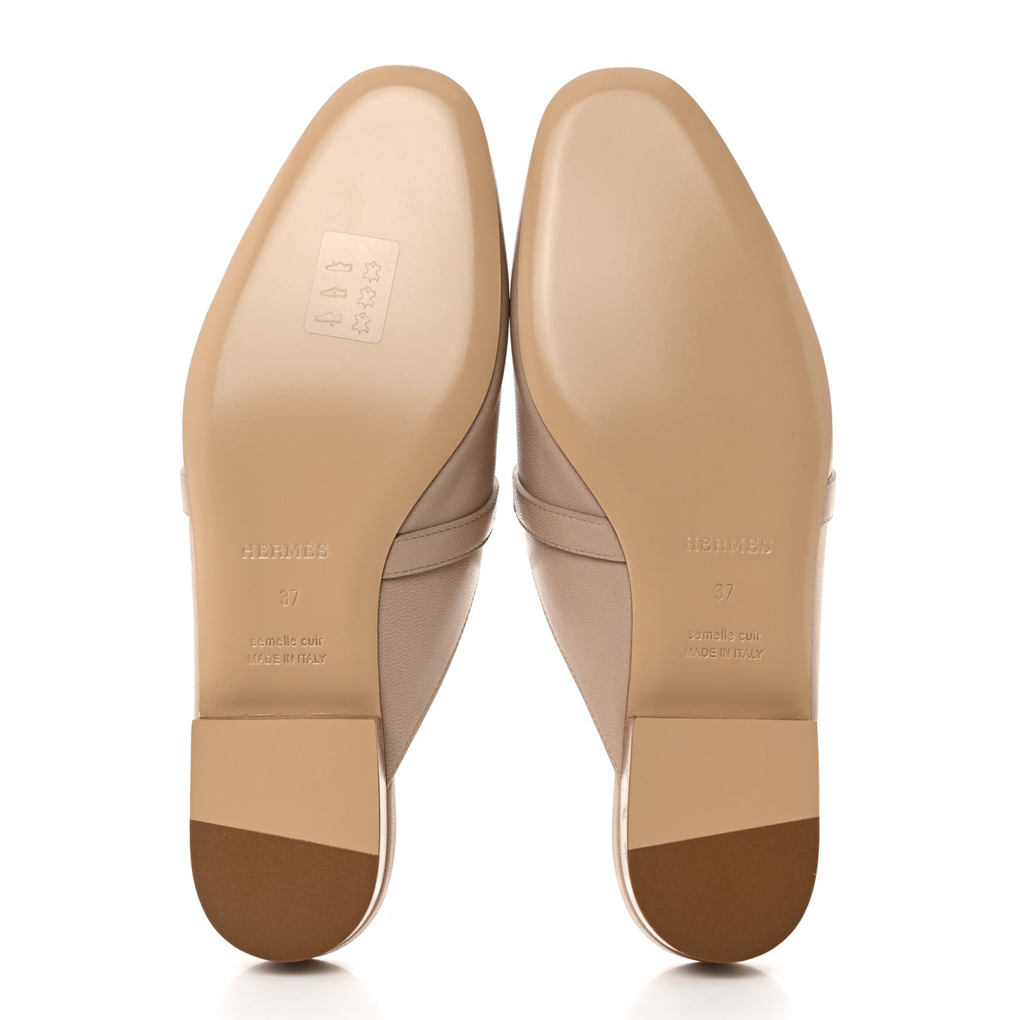 Calfskin Oz Mules 37 Blanc Gomme