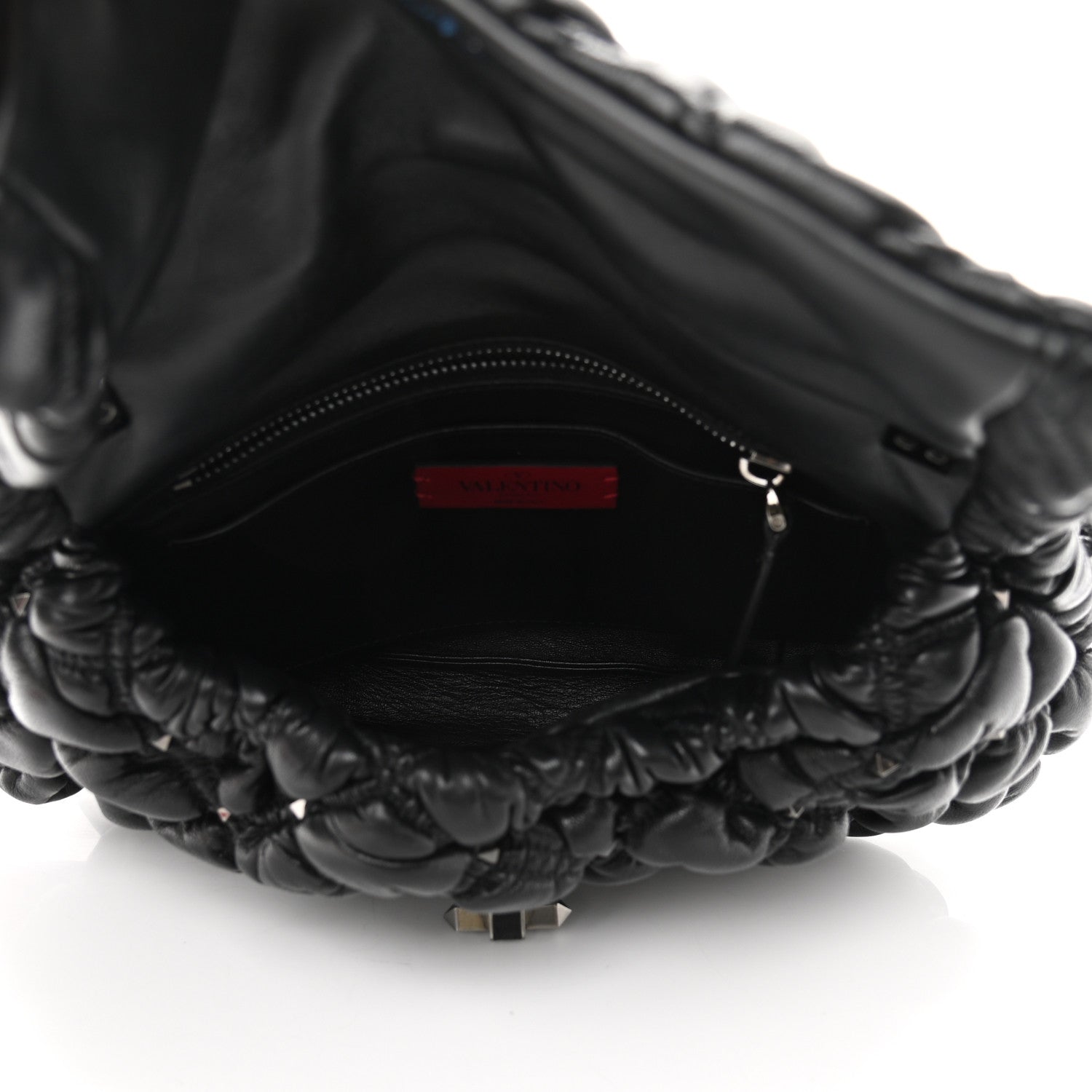 Valentino Garavani Nappa Medium Spikeme Shoulder Bag Black 4 of 9