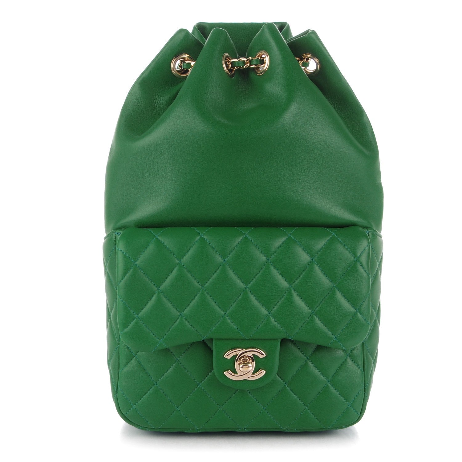 Chanel Lambskin Quilted Small In Seoul Backpack Green 1 of 8
