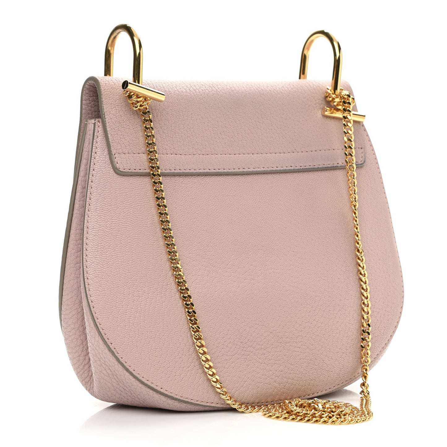 Grained Lambskin Drew Shoulder Bag Cement Pink