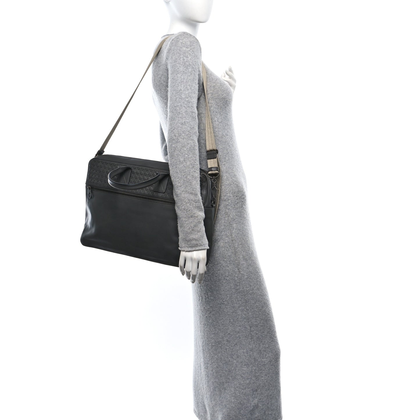Nappa Intrecciato Briefcase New Steel