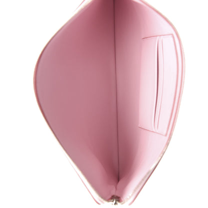 Celine Lambskin Bi-Color Solo Clutch Pouch Pale Pink Espresso 6 of 18