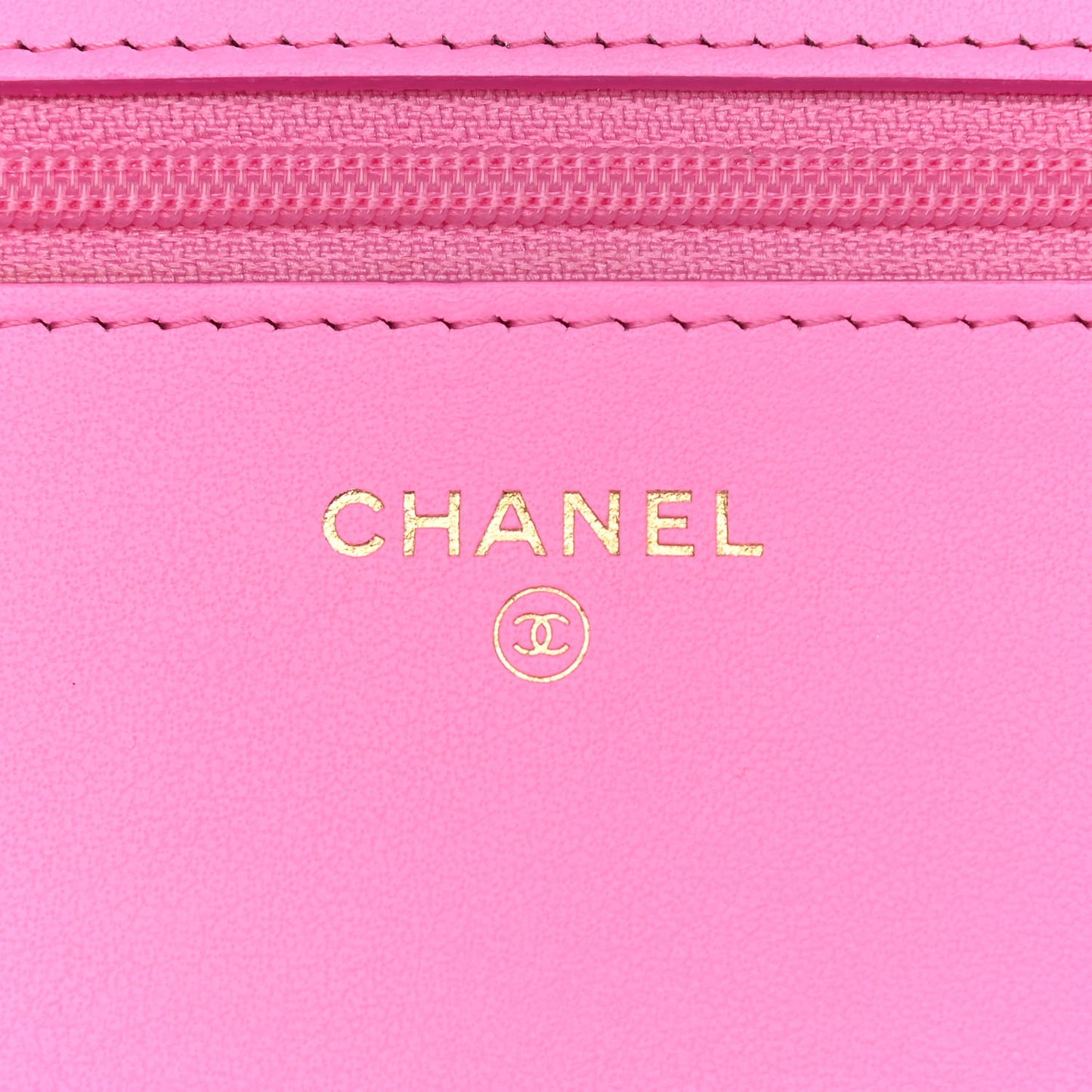 Denim Quilted Chanel 19 Wallet On Chain WOC Neon Pink