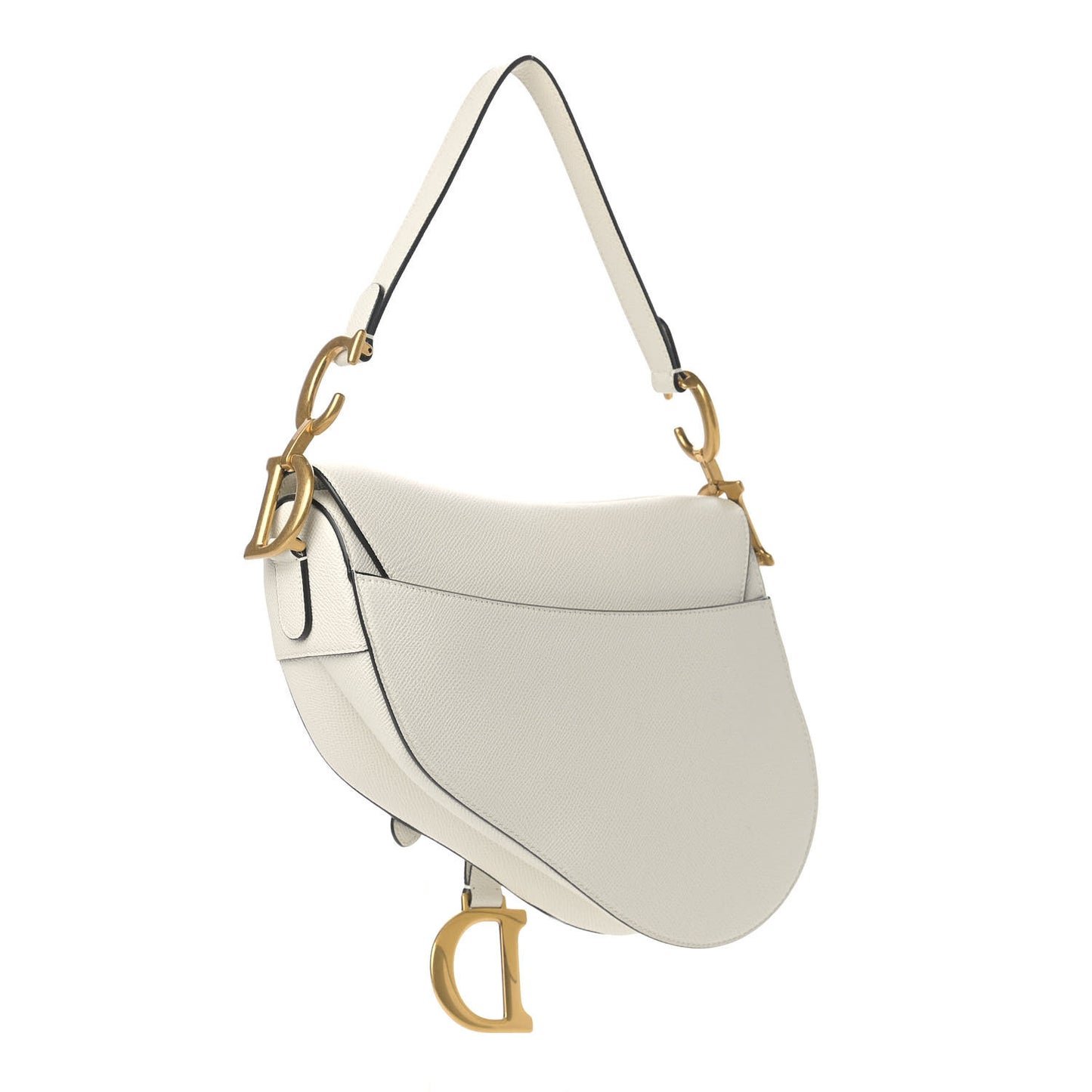 Grained Calfskin Saddle Bag Latte