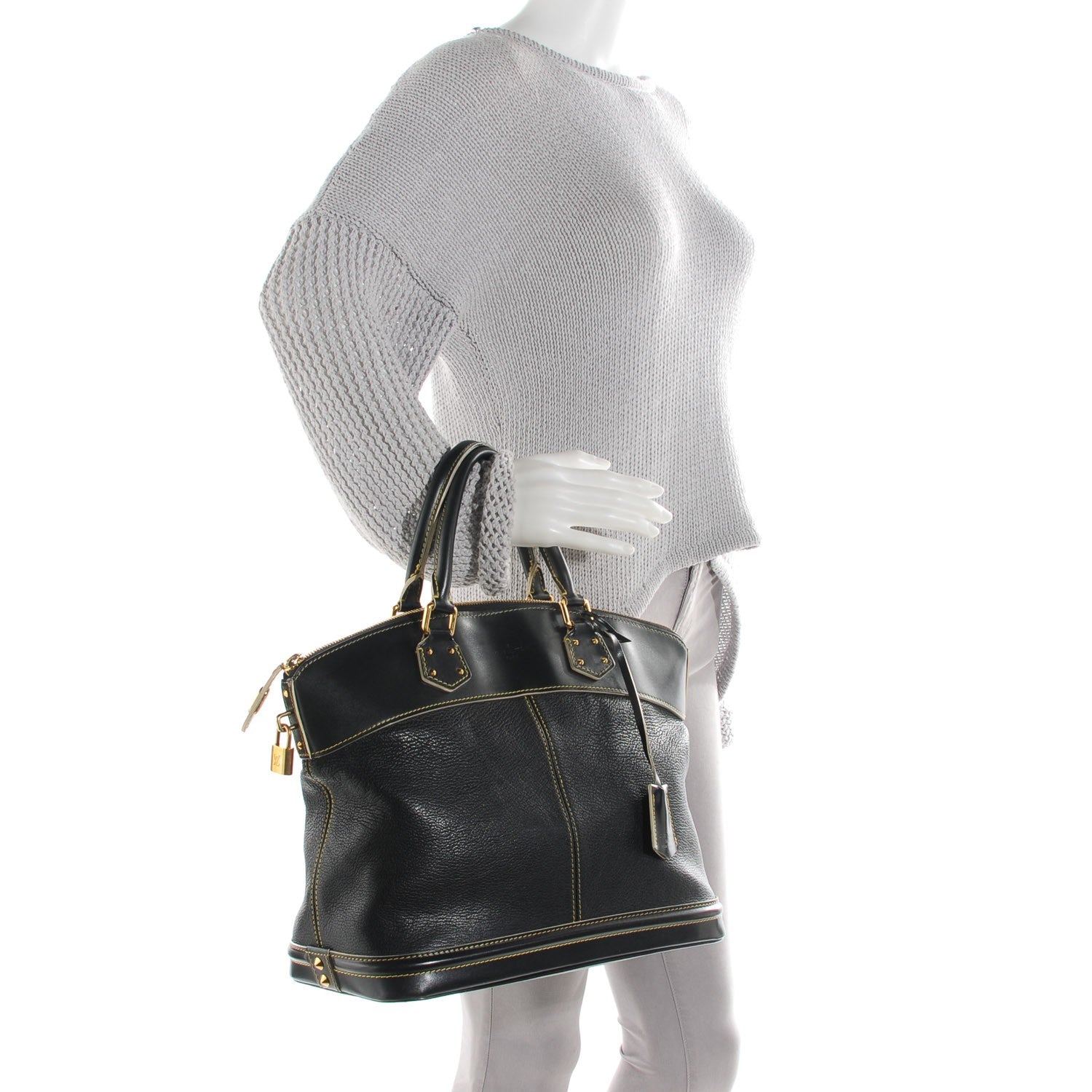 Louis Vuitton Suhali Lockit MM Black 2 of 7