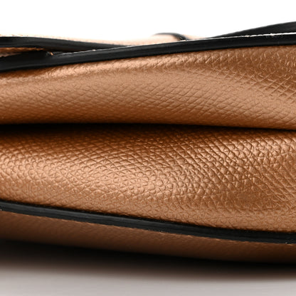 Christian Dior Metallic Grained Calfskin Mini Saddle Bag Gold 9 of 9