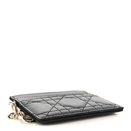 Christian Dior Lambskin Cannage Lady Dior Card Holder Black 4 of 7