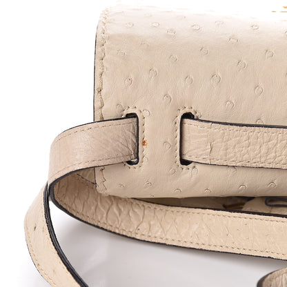 Chloe Ostrich Louise Shoulder Bag Ivory 12 of 14