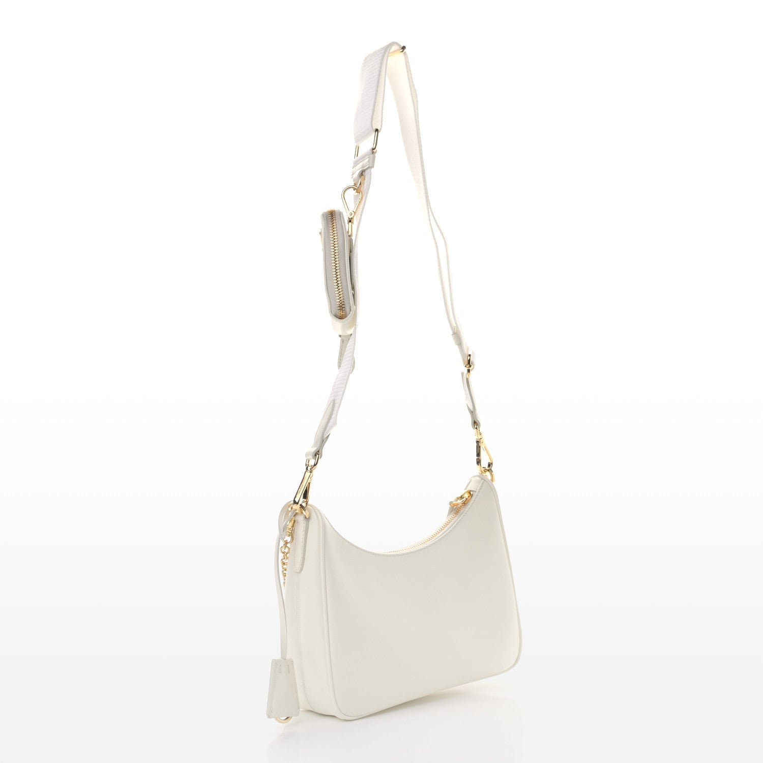 Prada Saffiano Re-Edition 2005 Shoulder Bag White 3 of 9