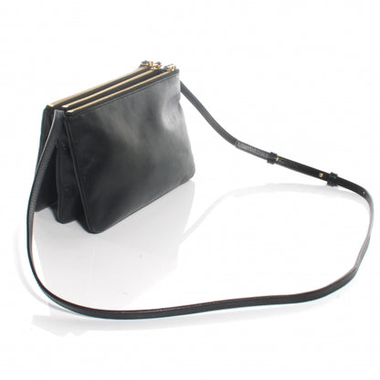 Celine Lambskin Small Trio Crossbody Bag Black 3 of 7