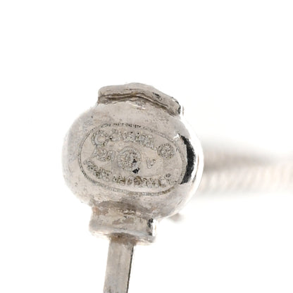 Chanel Baguette Crystal CC Drop Earrings Silver 4 of 4