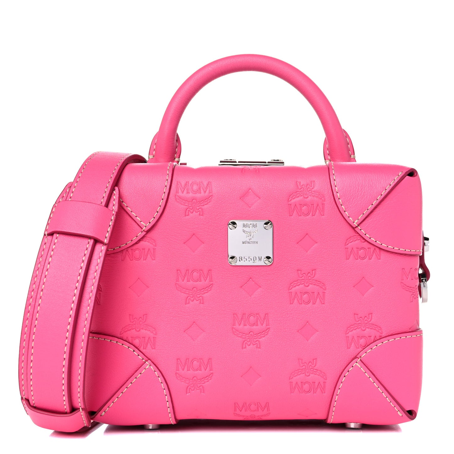 Calfskin Ottomar Monogram Small Berlin Crossbody Sugar Pink