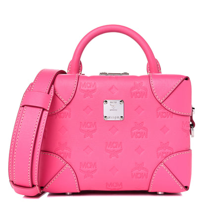 MCM Calfskin Ottomar Monogram Small Berlin Crossbody Sugar Pink 1 of 10