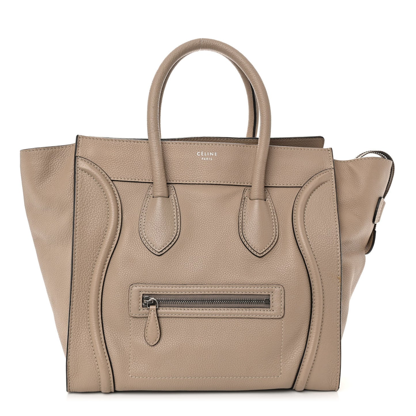 Drummed Calfskin Mini Luggage Dune