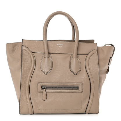 Celine Drummed Calfskin Mini Luggage Dune 1 of 10