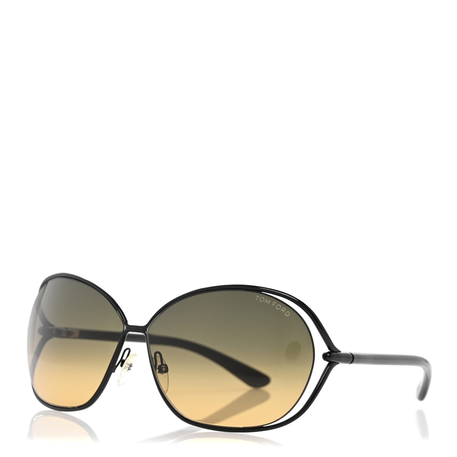 Tom Ford Carla Soft Square Sunglasses TF157 Dark Brown 1 of 8