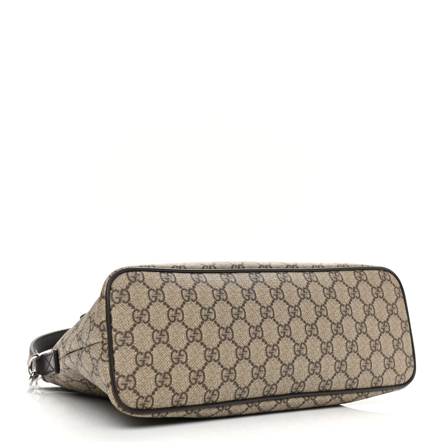 Gucci GG Supreme Monogram Small Zippered Tote Dark Brown 4 of 11