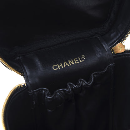 Chanel Lambskin Vanity Cosmetic Bag Black 5 of 12