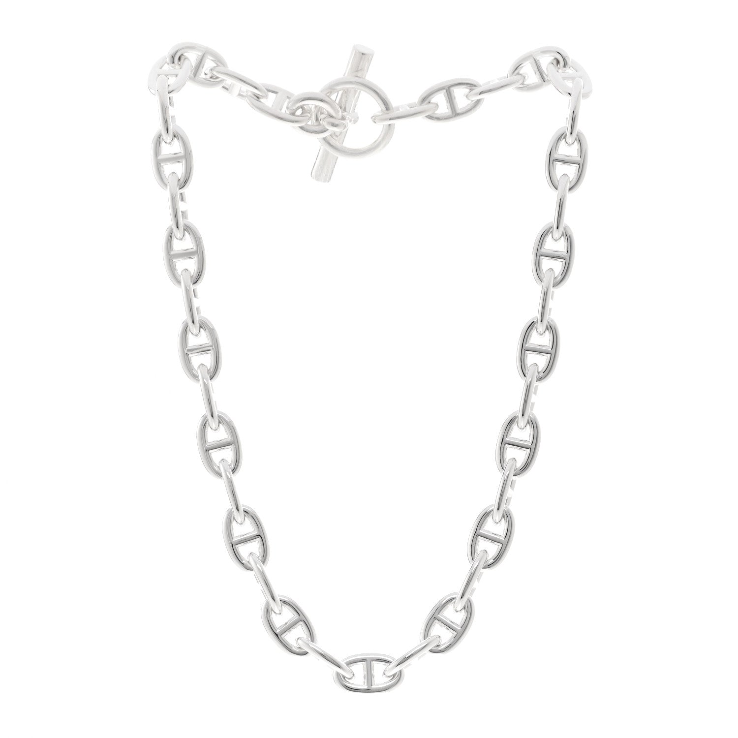 Hermes Sterling Silver MM Chaine D'Ancre Necklace 3 of 6
