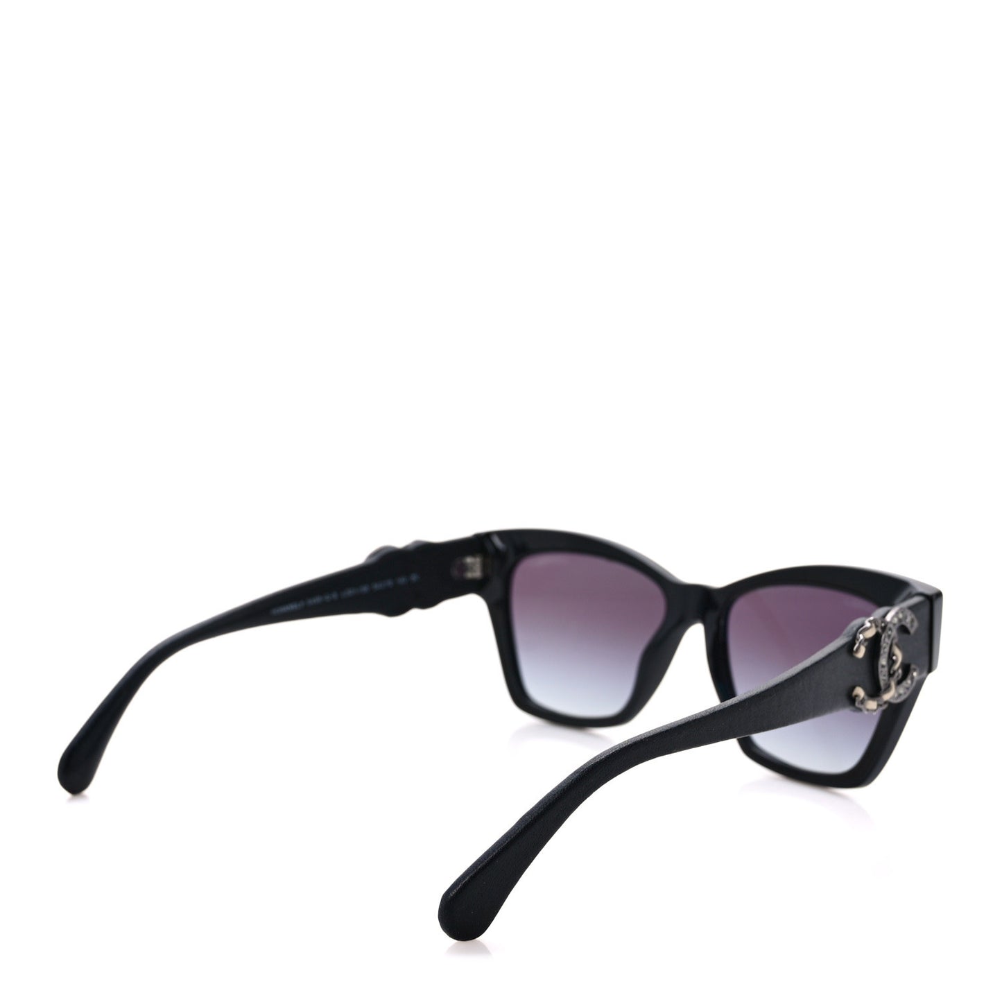 Acetate Square Cat Eye CC Sunglasses 5456-Q-B Black