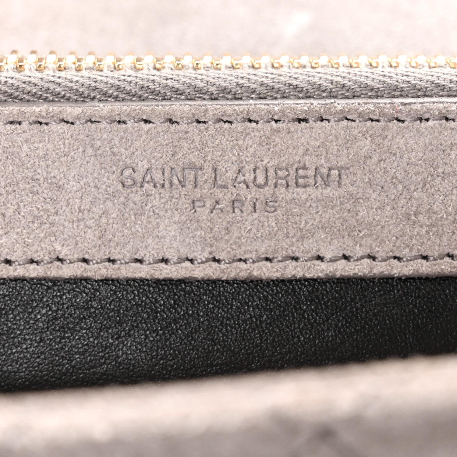 Saint Laurent Suede Mixed Matelasse Tri-Quilt Large Monogram Envelope Satchel Grey 7 of 11