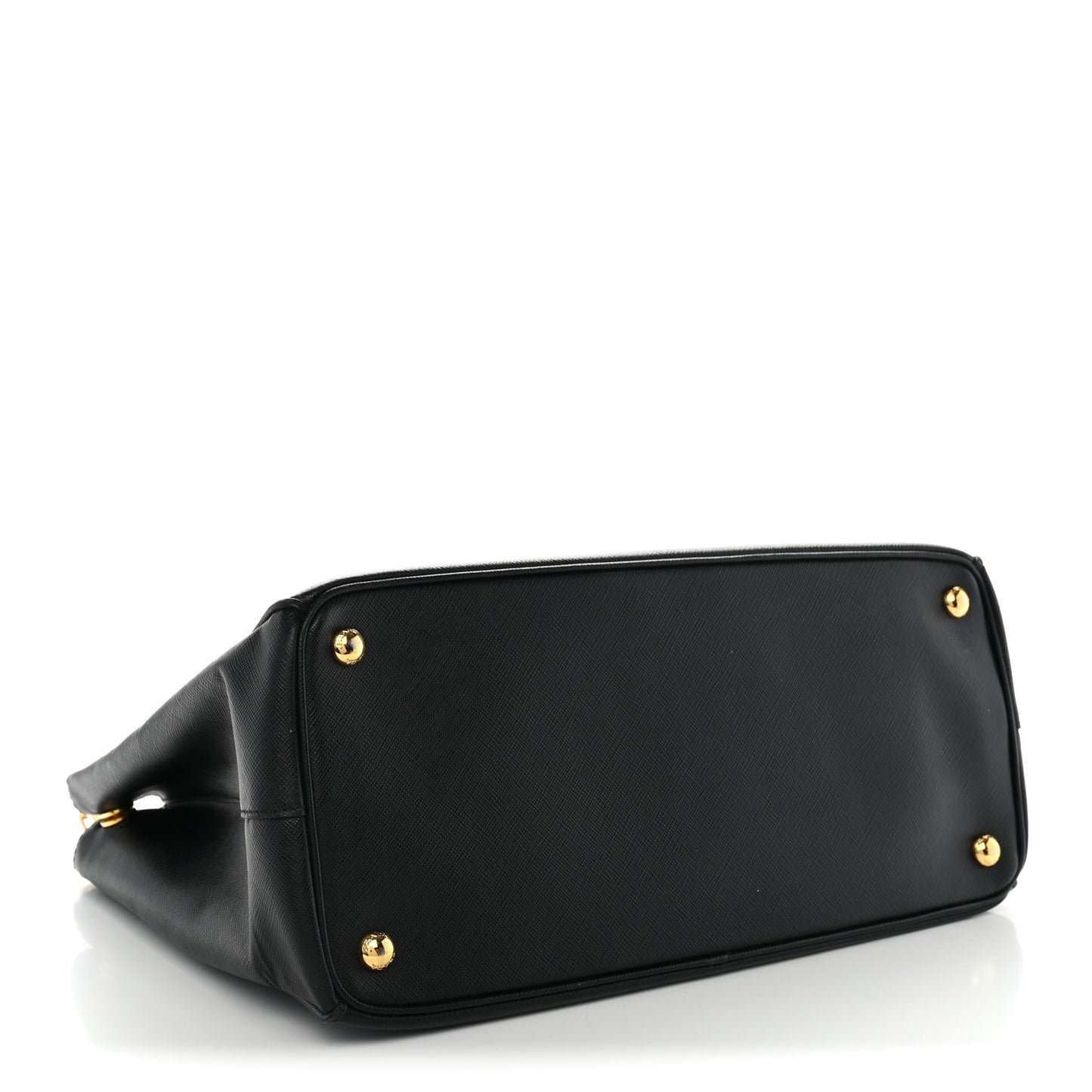 Saffiano Lux Medium Galleria Double Zip Tote Black