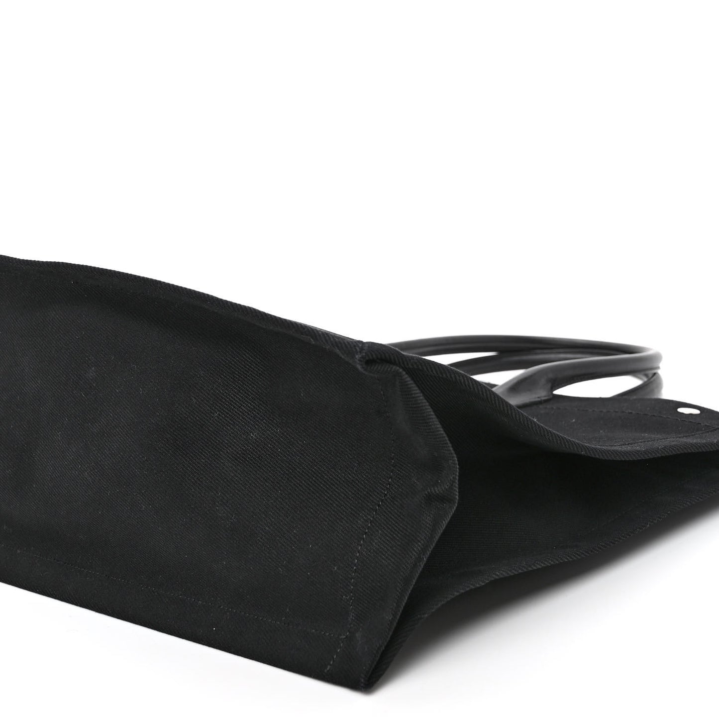 Linen Calfskin Rive Gauche Tote Black