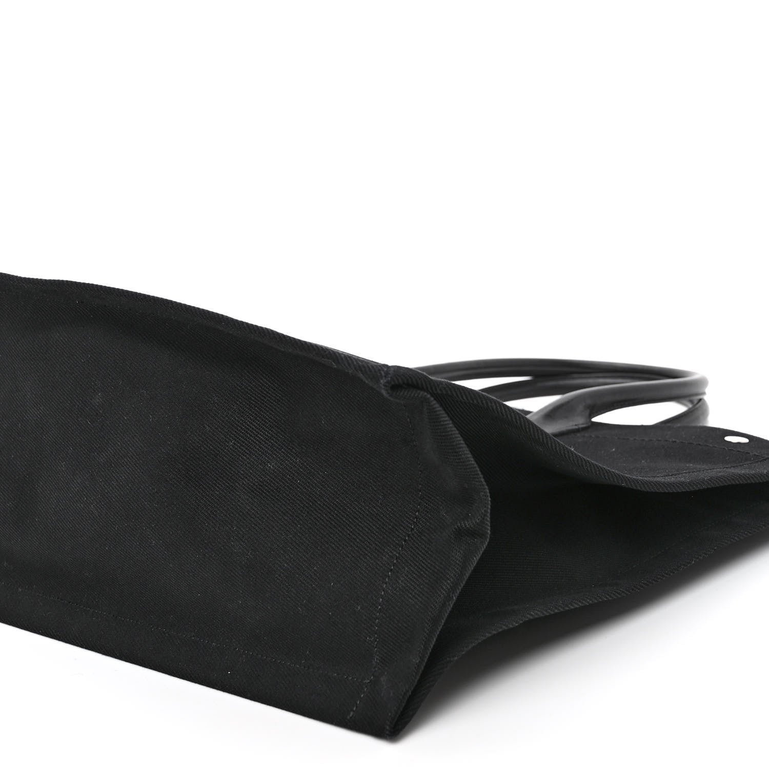 Saint Laurent Linen Calfskin Rive Gauche Tote Black 9 of 10
